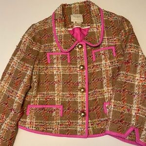 Kate Spade cropped tweed jacket size 10
